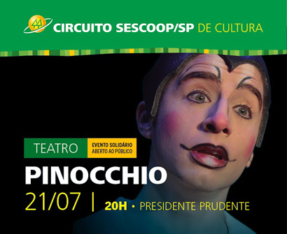 Centro Cultural Matarazzo recebe a peça “Pinocchio” nesta quinta-feira