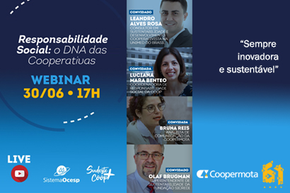 Coopermota apresenta iniciativas de responsabilidade social em live da OCB