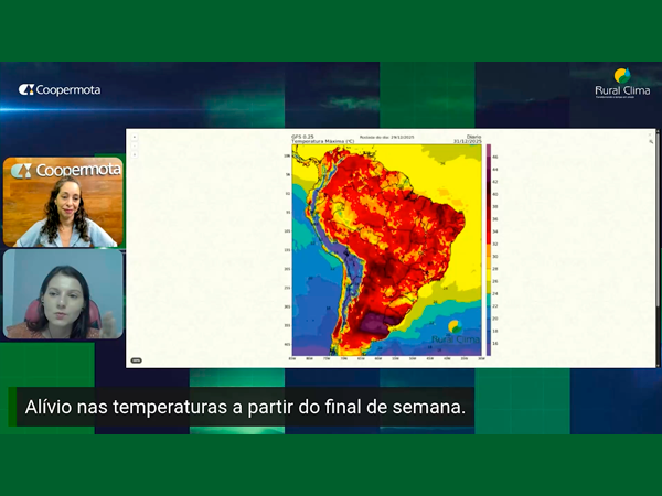 Virada do ano terá tempo chuvoso