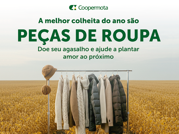 Coopermota lança campanha do agasalho no mês de seu aniversário