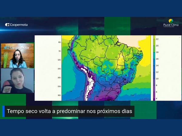 Tempo permanece seco e amplitude térmica aumenta nos próximos dias