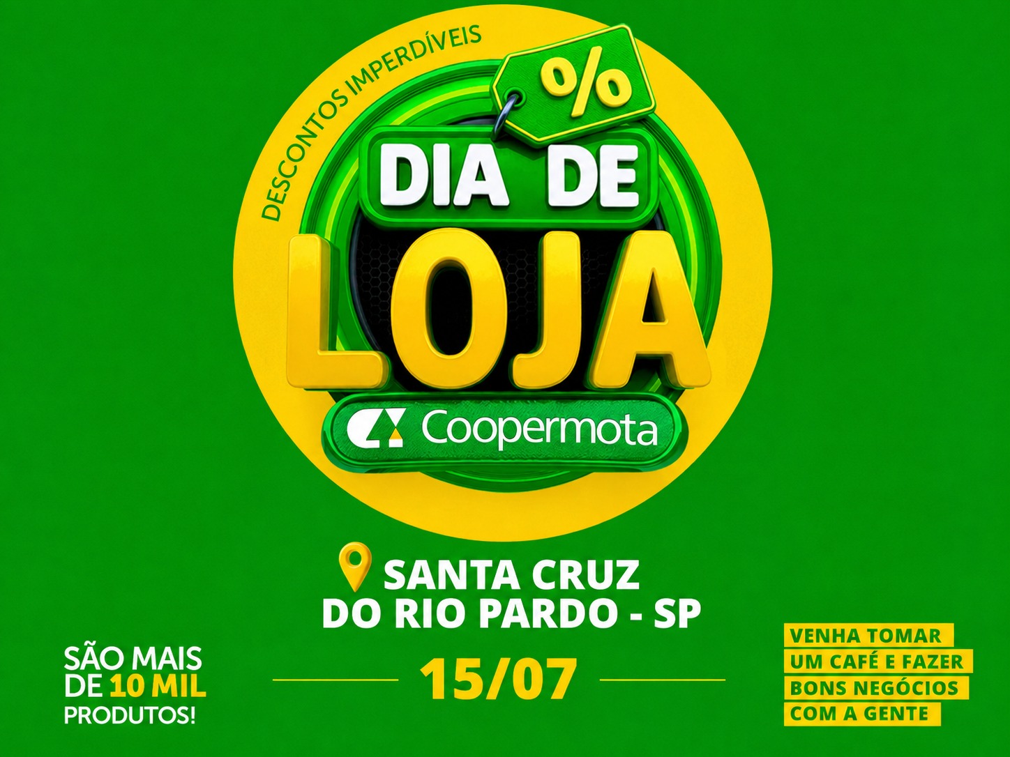 Coopermota realiza amanhã o Dia de Loja em Santa Cruz do Rio Pardo