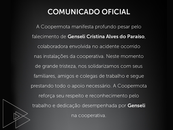 Coopermota manifesta pesar por morte de colaboradora
