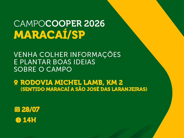 Coopermota realiza mais um Campo Cooper, desta vez em Maracaí, amanhã